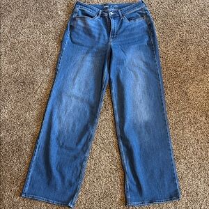 Old Navy Women's High Waisted Wow Wide Leg Blue Jeans